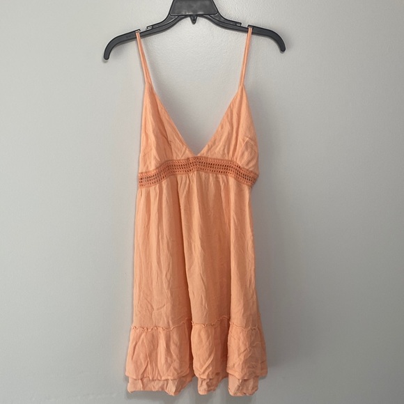 Lagaci Dresses & Skirts - Lagaci peach pink triangle/spaghetti straps summer dress size Medium